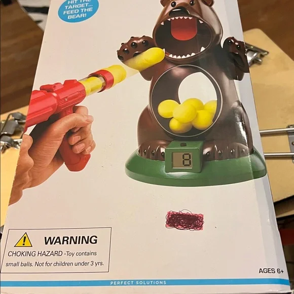 Shooting Challenge Bear Toy with Red and Brown Colors - Picture 2 of 9